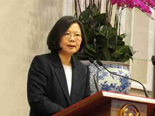 Tsai Ing-wen at news conference on Saturday