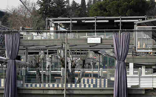 Reina nightclub in Istanbul on Sunday morning, several hours after the attack (EPA)