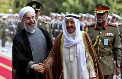 Iran's president Hassan Rouhani and Kuwaits Emir Shaikh Jaber Al Ahmad Al Sabah at a meeting in February of this year