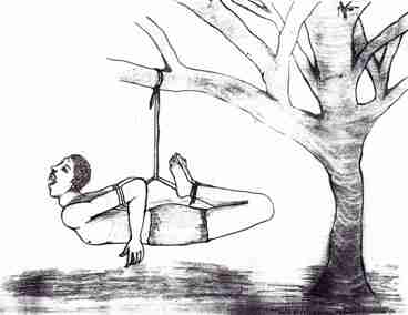 Graphic artist depiction of torture in Eritrea, based on interviews with Eritrean torture survivors (UN-OHCHR)