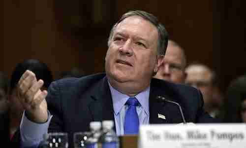 Secretary of State Mike Pompeo testifying to Senate on Wednesday (AP)