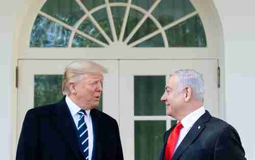 Donald Trump and Benjamin Netanyahu at the White House to discuss the new Mideast peace plan (AFP)