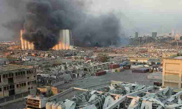 Aftermath of August 4, 2020, port explosion in Beirut Lebanon (Reuters)