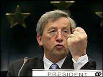 Furious EU President, Luxembourg Prime Minister Jean-Claude Juncker <font size=-2>(Source: BBC)</font>