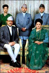 Nepal's royal family before being killed in 2001 <font size=-2>(Source: BBC)</font>